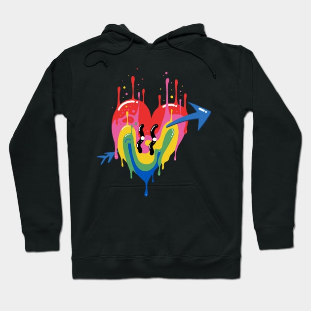 Trippy Drippy Heart Hoodie by ms_wearer